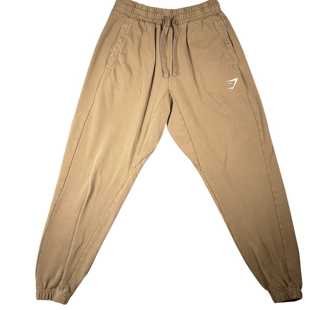 Gymshark Mens Jogger Pants Size Small Essential Oversized Brown Activewear FLAW